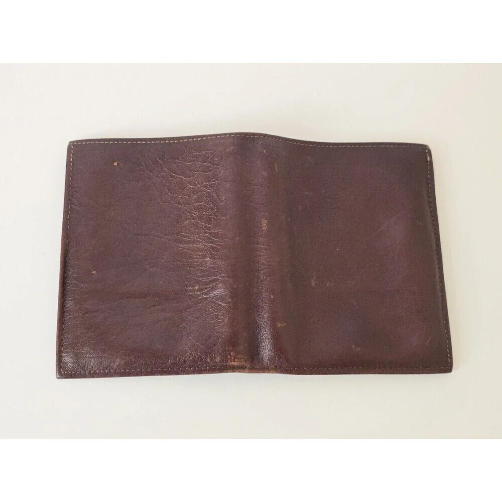 La Garde By Rofs Vintage Brown Leather Cowhide Wallet Bifold Card Holder
